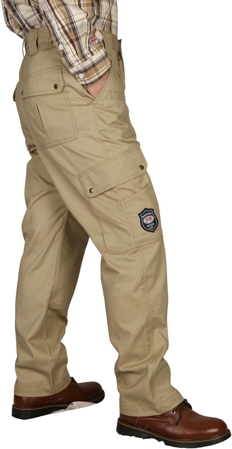 BOCOMAL FR Pants for Men Cargo Flame Resistant Utility Wear