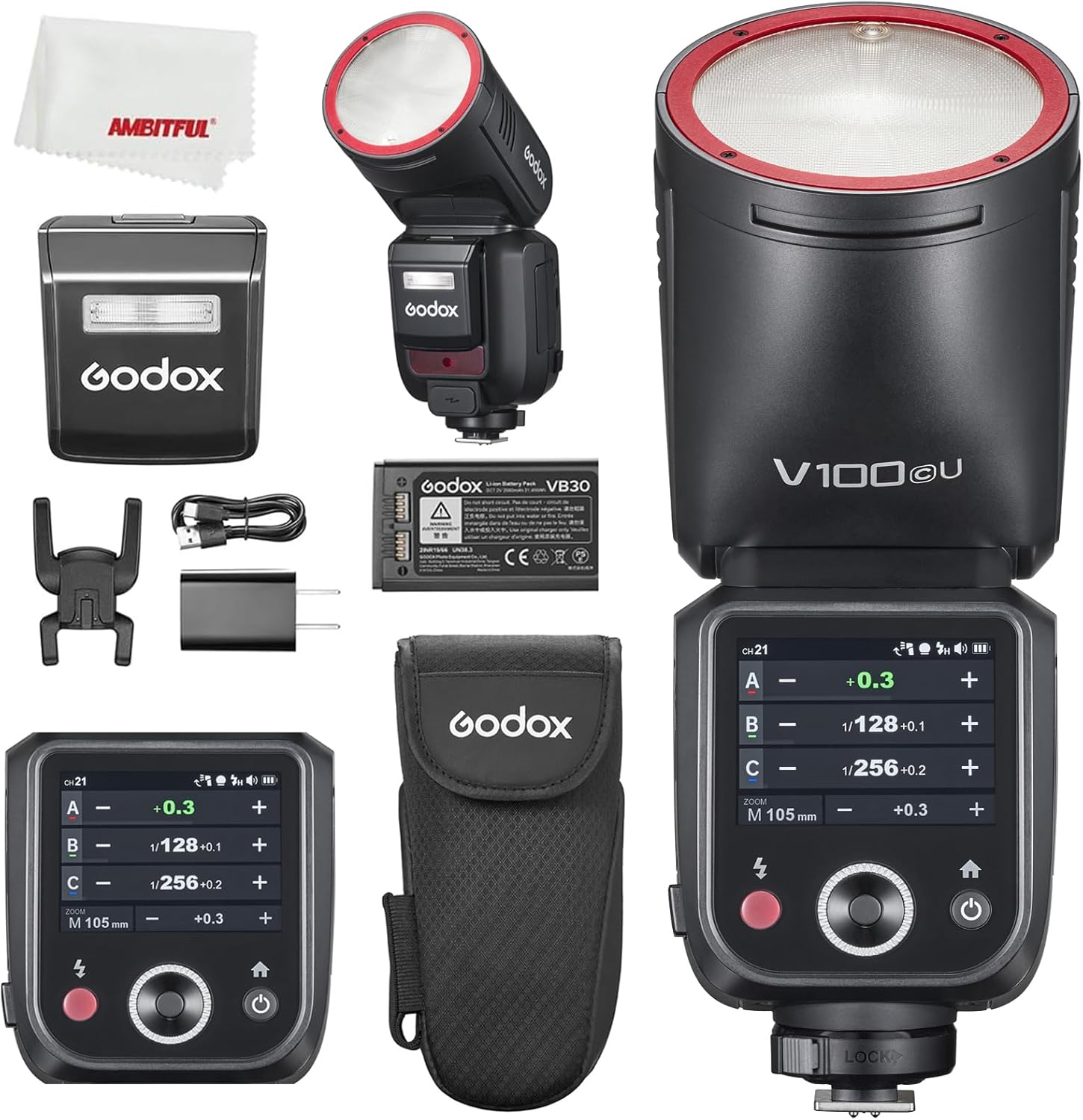 Godox V100 TTL Li-ion Round Head Flash for Canon Cameras