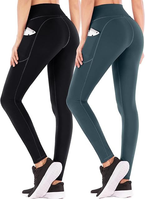 IUGA High Waist Yoga Pants with Pockets for Women Tummy Control