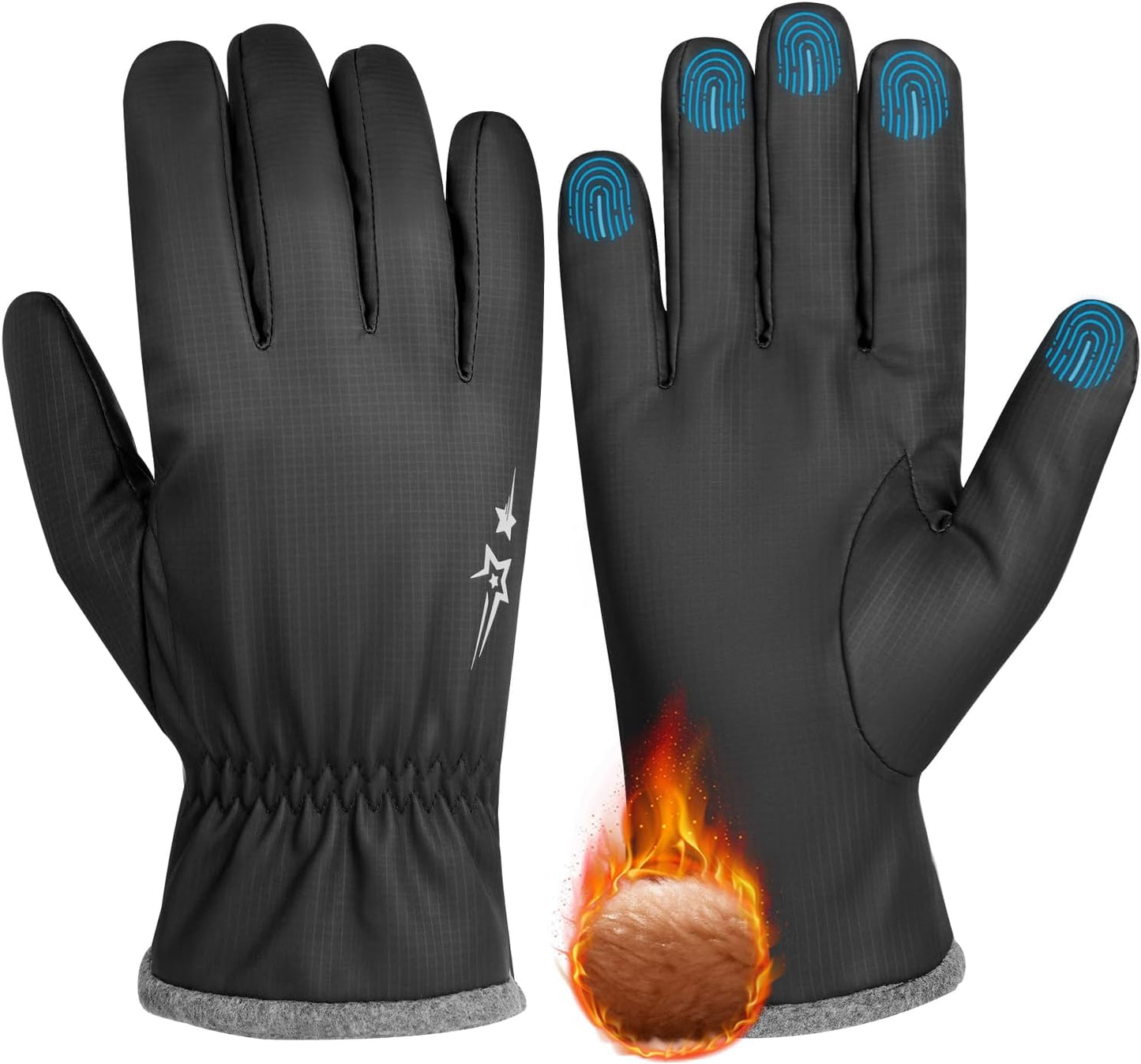 HOZMOZ Touchscreen Winter Gloves - Warm Plush Lining