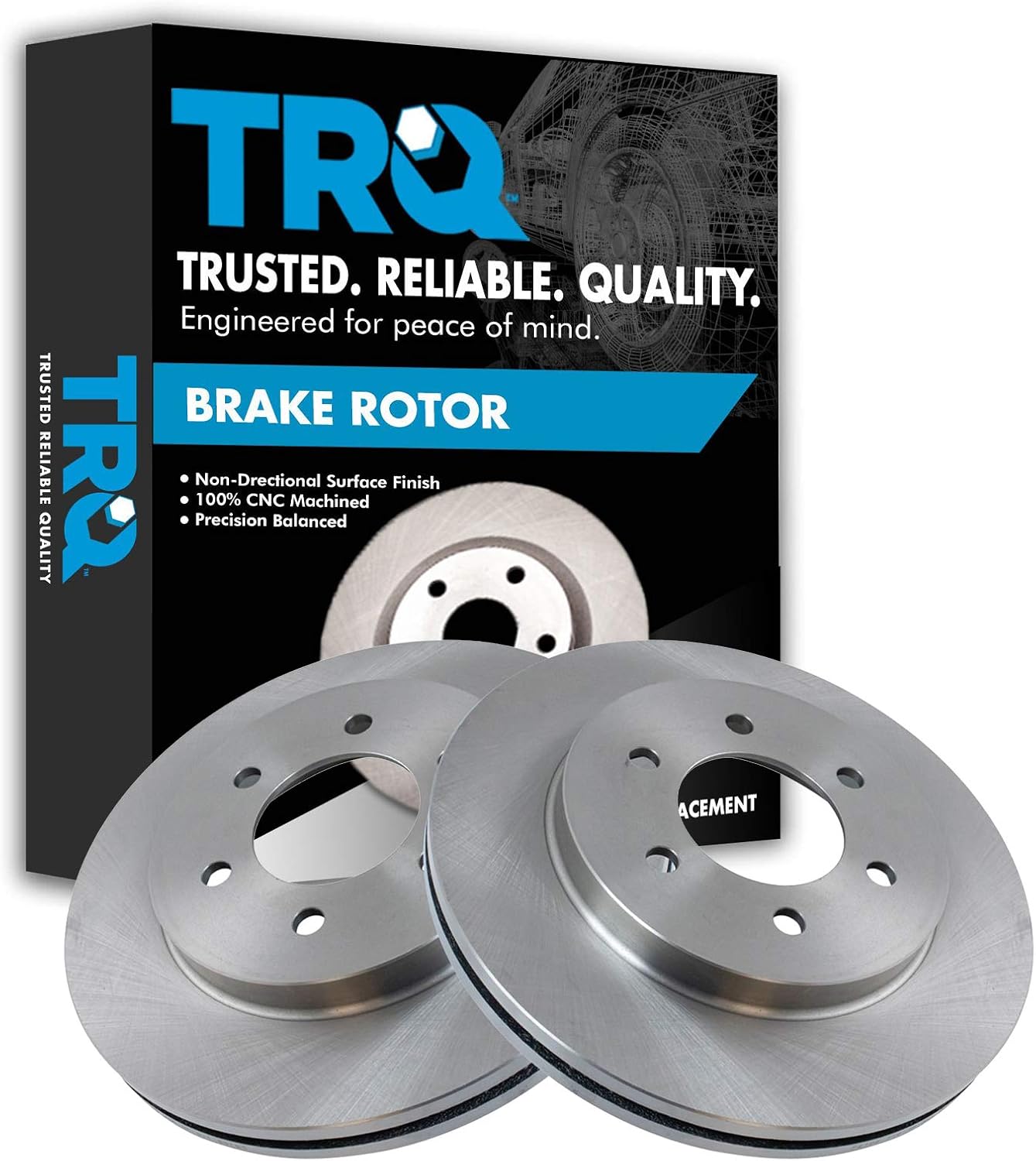 TRQ Front Brake Rotors Set for 2004-2008 Ford F-150 Vehicles