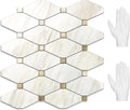 Peel and Stick Backsplash 10 Sheets Polished Eurasia Beige Marble Look