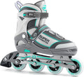 Women's Adjustable Inline Skate Roller Skates Blades - Beginner Fit