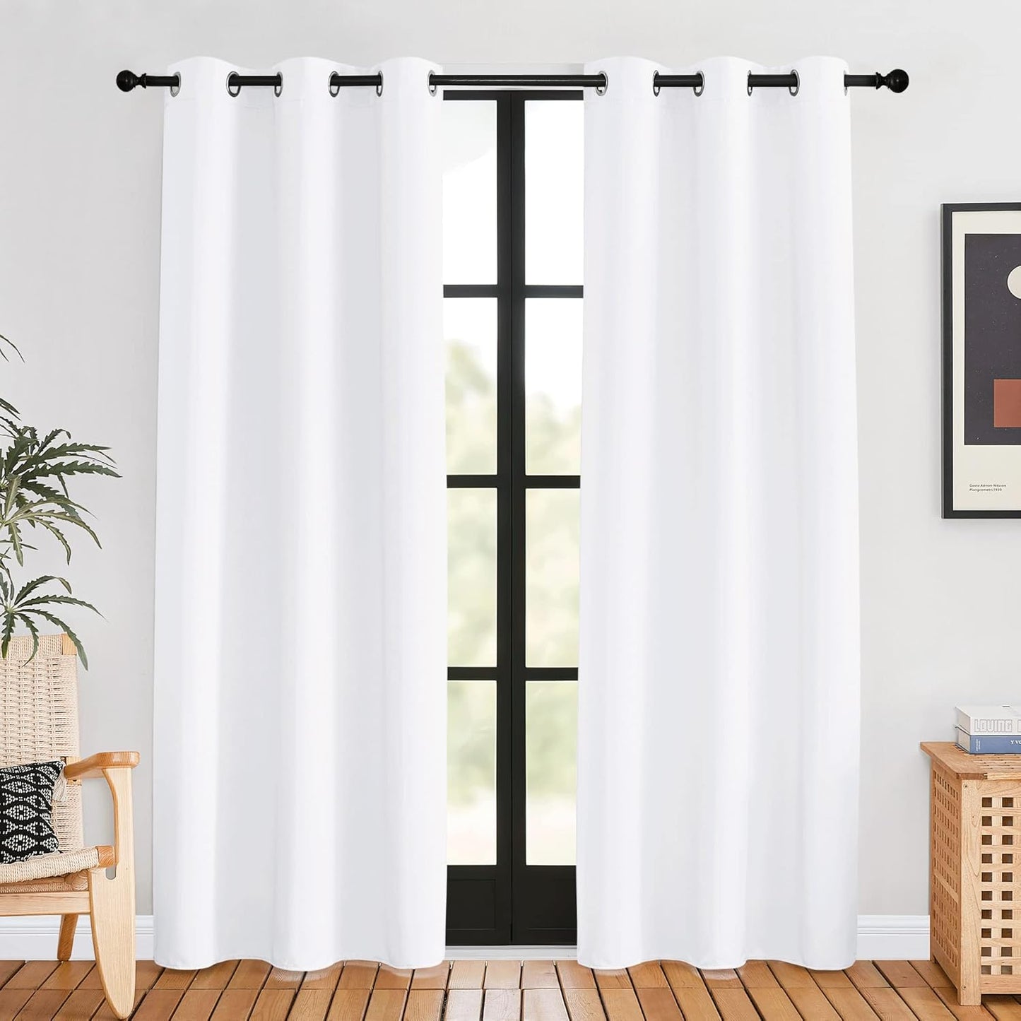 NICETOWN 50% Light Blocking Curtain Panels for Bedroom Decor