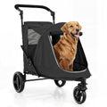 Pet Stroller for Medium Dogs - Foldable 3-Wheel Wagon for Pets