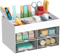 Marbrasse Pen Organizer with 4 Drawer Desk Caddy - Tidy Workspace