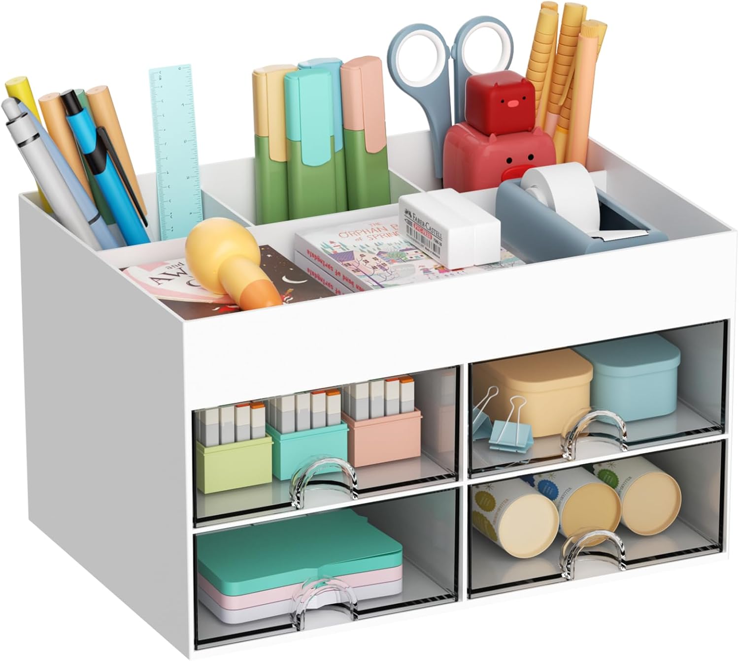 Marbrasse 4-Drawer Pen Organizer - Declutter Your Desk!