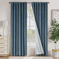 Luxury Thermal Blackout Curtains - 84 Inch Slate Blue