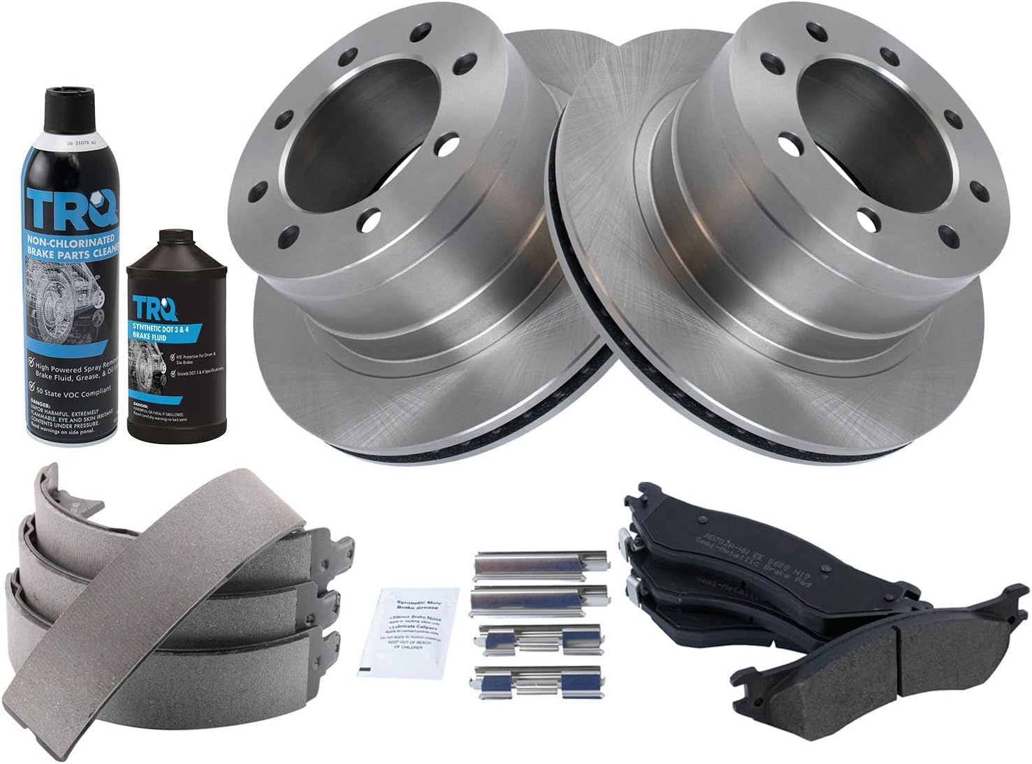 TRQ Rear Brake Pad & Rotor Kit for Dodge Ram 1500ft