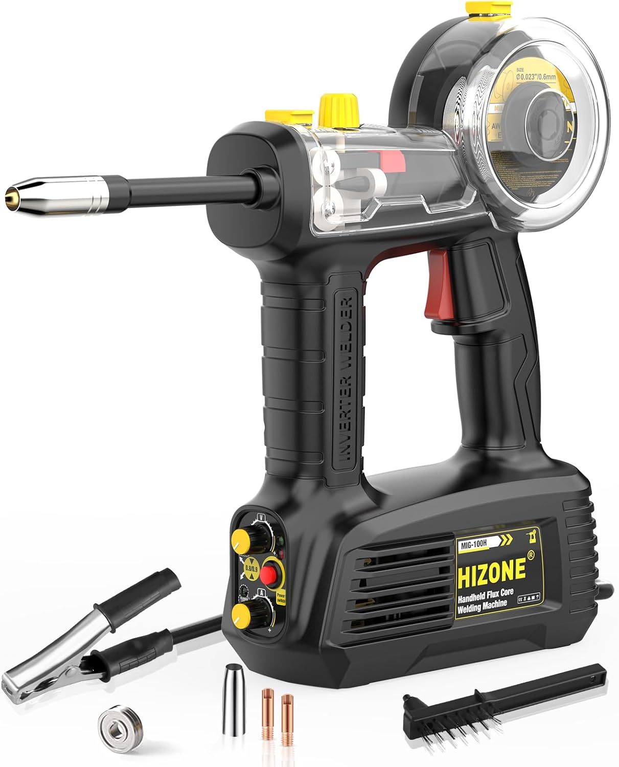 HIZONE 100A Handheld MIG Welder Machine for Easy Welding