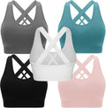 High Impact Seamless Criss Cross Back Sports Bras for Women