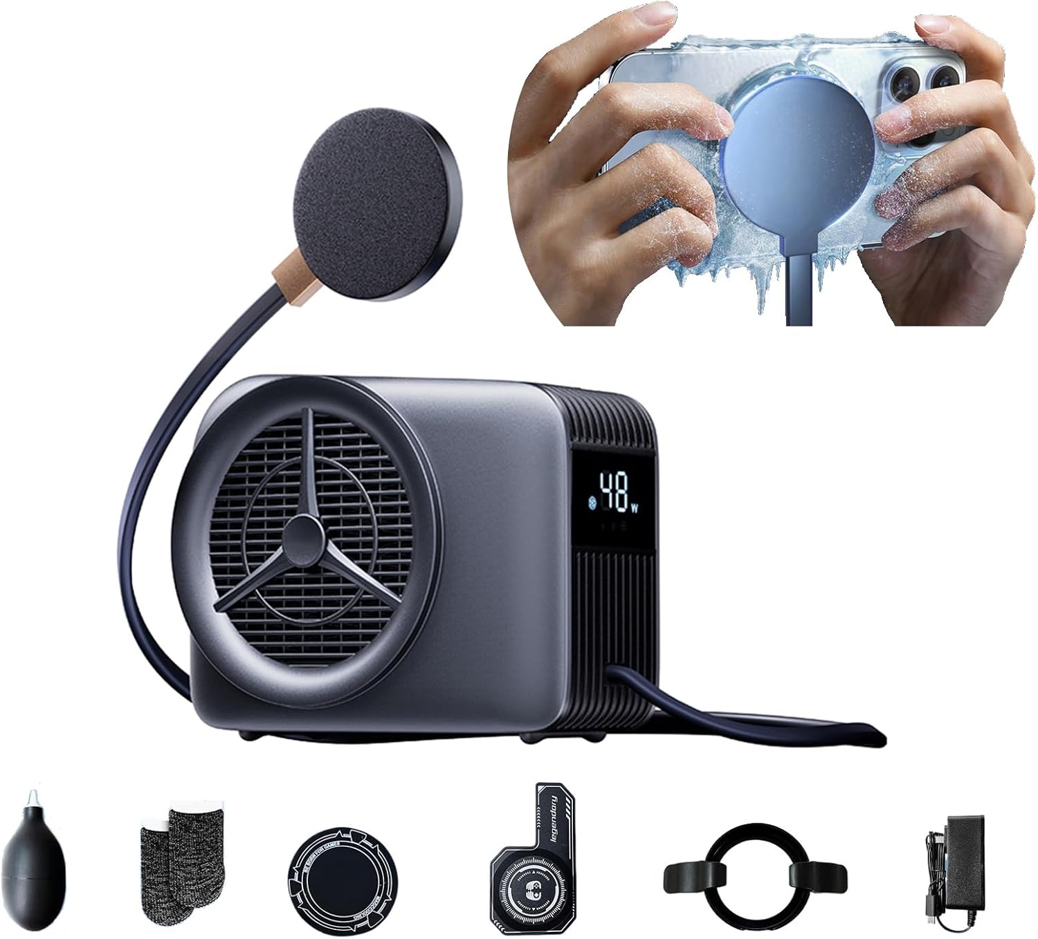 Phone Cooler for Gaming and Streaming, Freeze in 15s