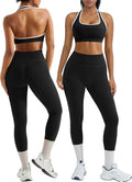 Workout Sets for Women Halter Sports Bra and Scrunch Leggings