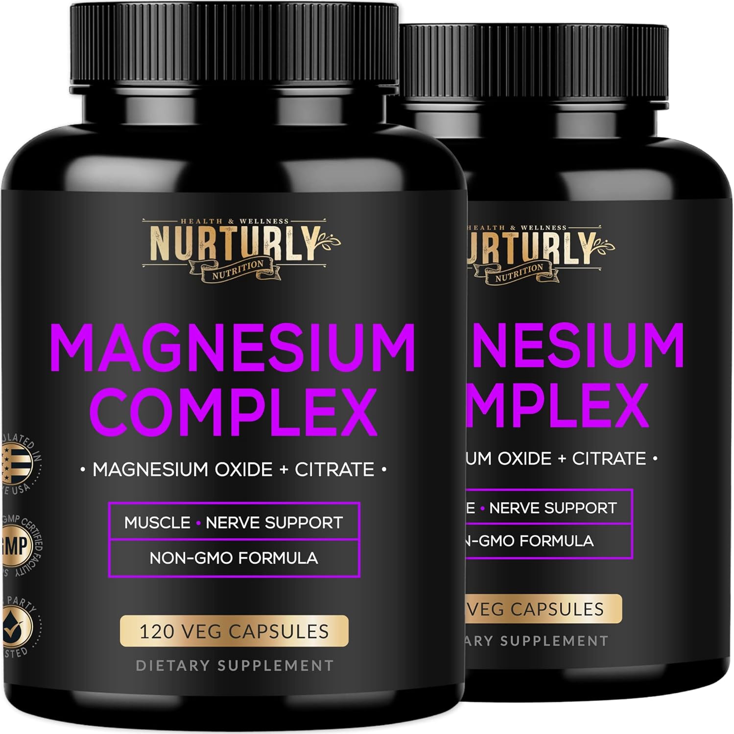 Magnesium Citrate & Oxide 500mg Complex for Muscle and Bone Health