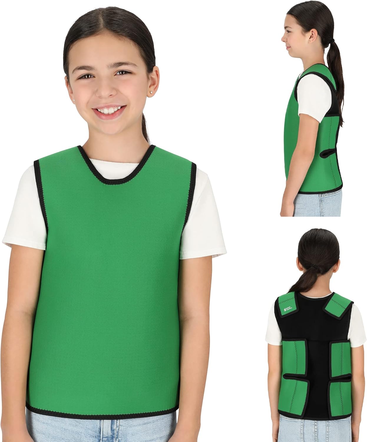 Sensory Compression Vest for Deep Pressure Comfort in Green