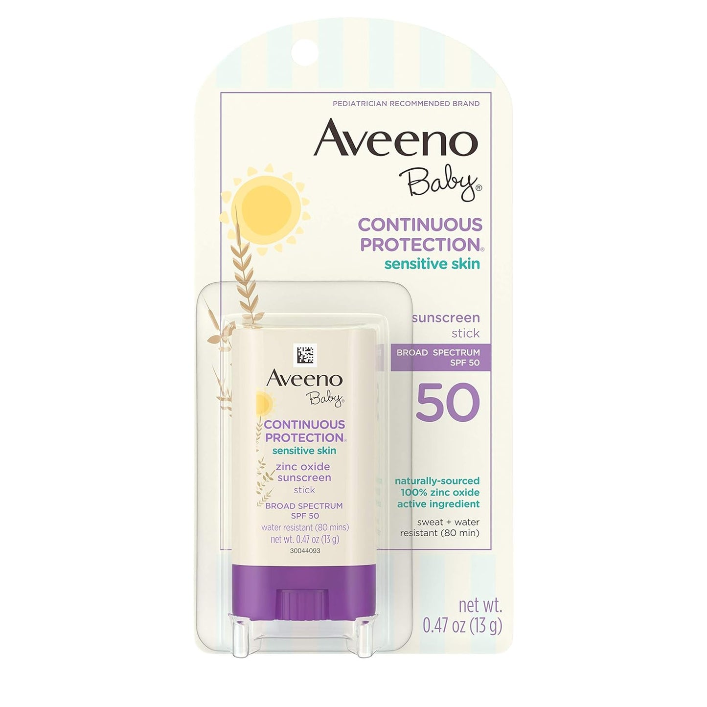 SPF 50 Mineral Sunstick for Sensitive Skin by Aveeno Baby