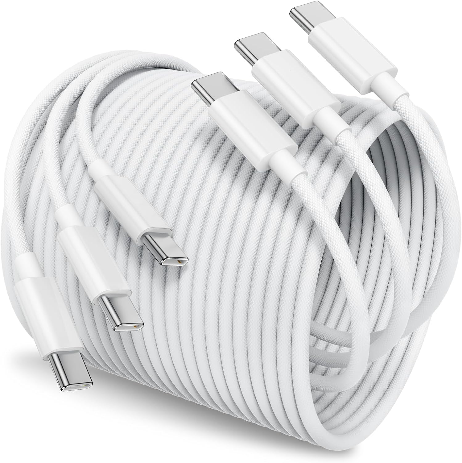 3-Pack Fast Charge Cables for iPhone 16/15 Pro, MacBook, Samsung
