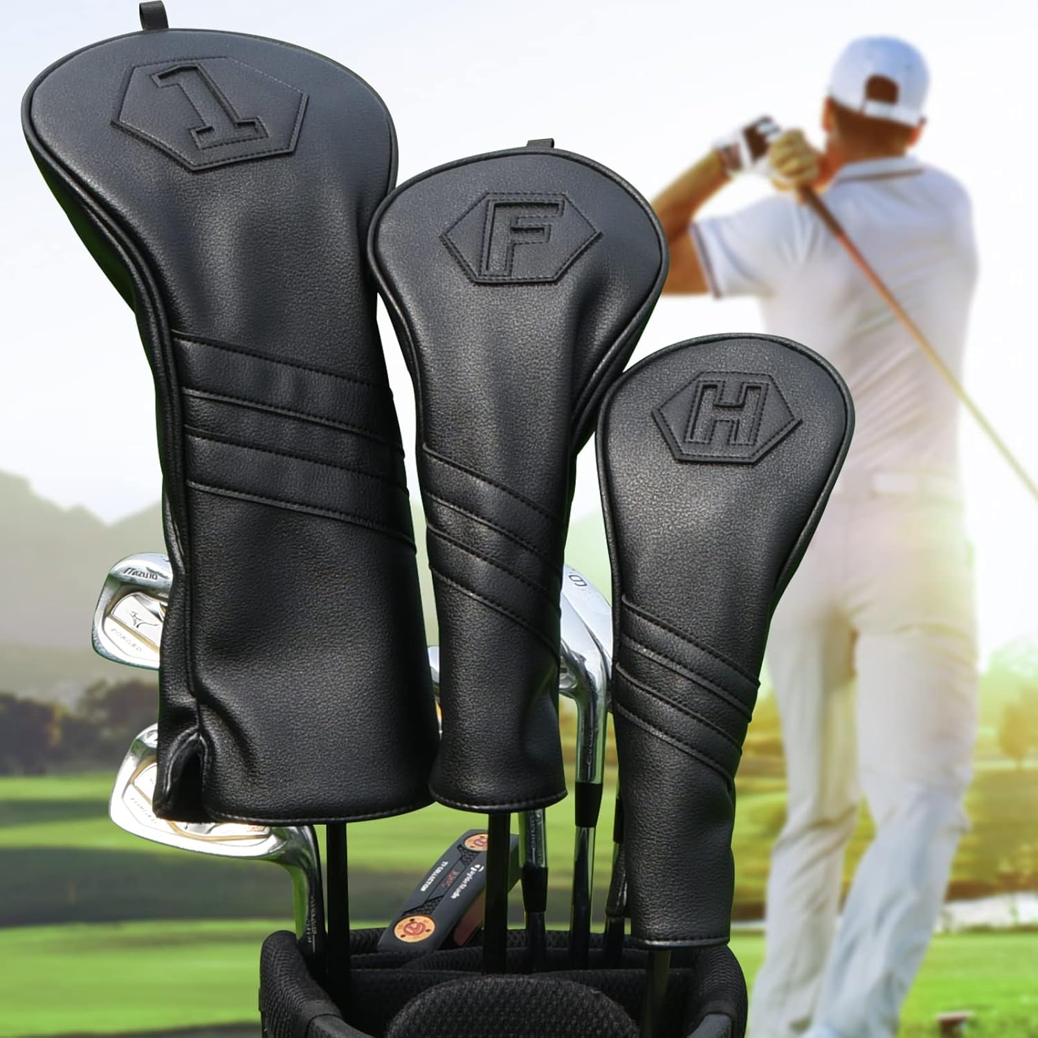 Premium Golf Club Head Covers for Woods and Drivers Set