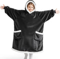 Bedsure Blanket Hoodie for Kids - Sherpa Oversized Wearable Blanket