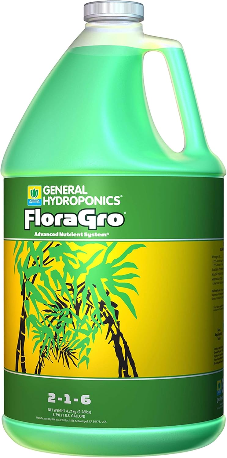 General Hydroponics FloraGro 2-1-6 Nutrients for Growth