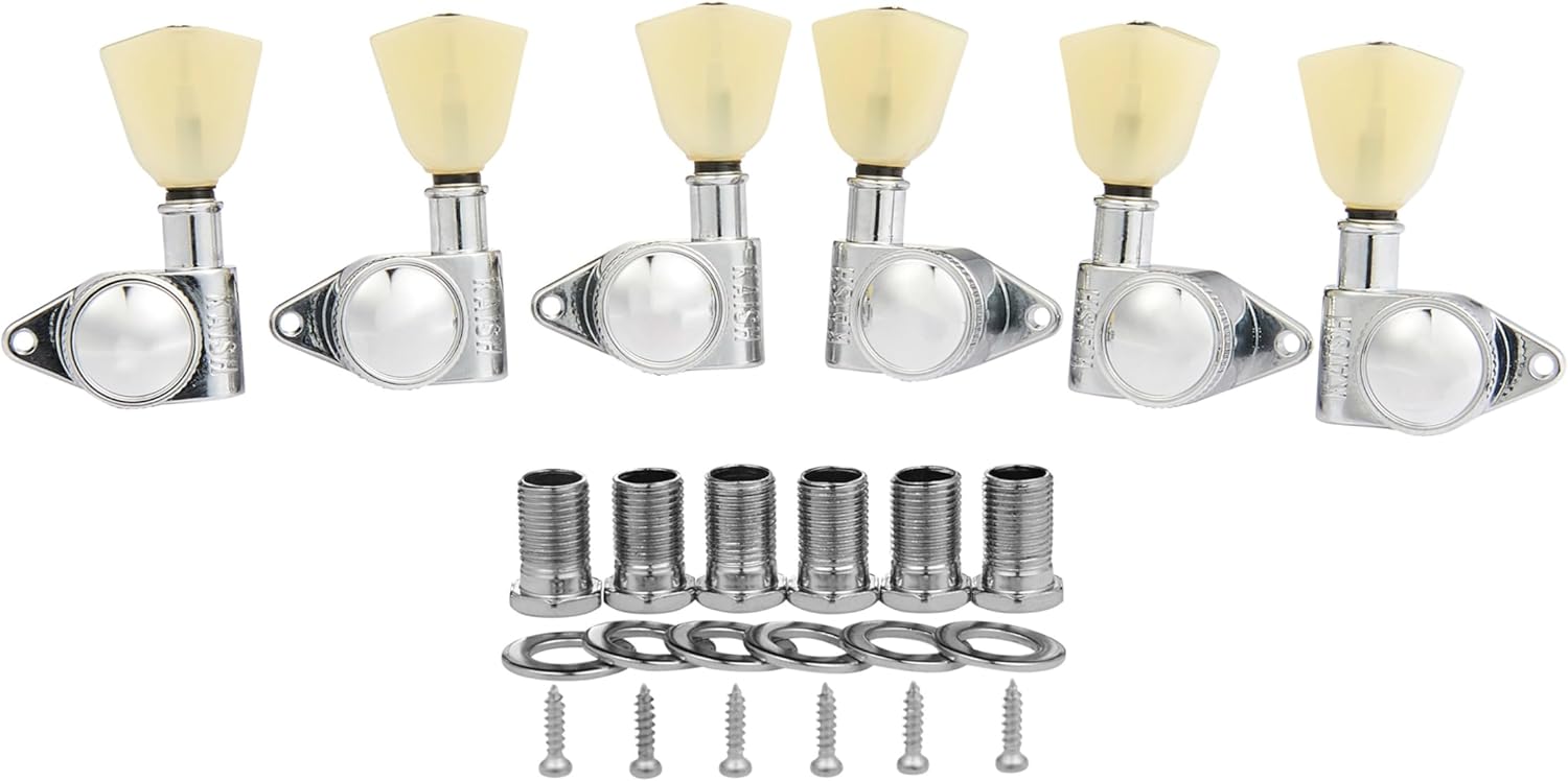 KAISH Chrome Locking Tuners for Electric and Acoustic Guitars
