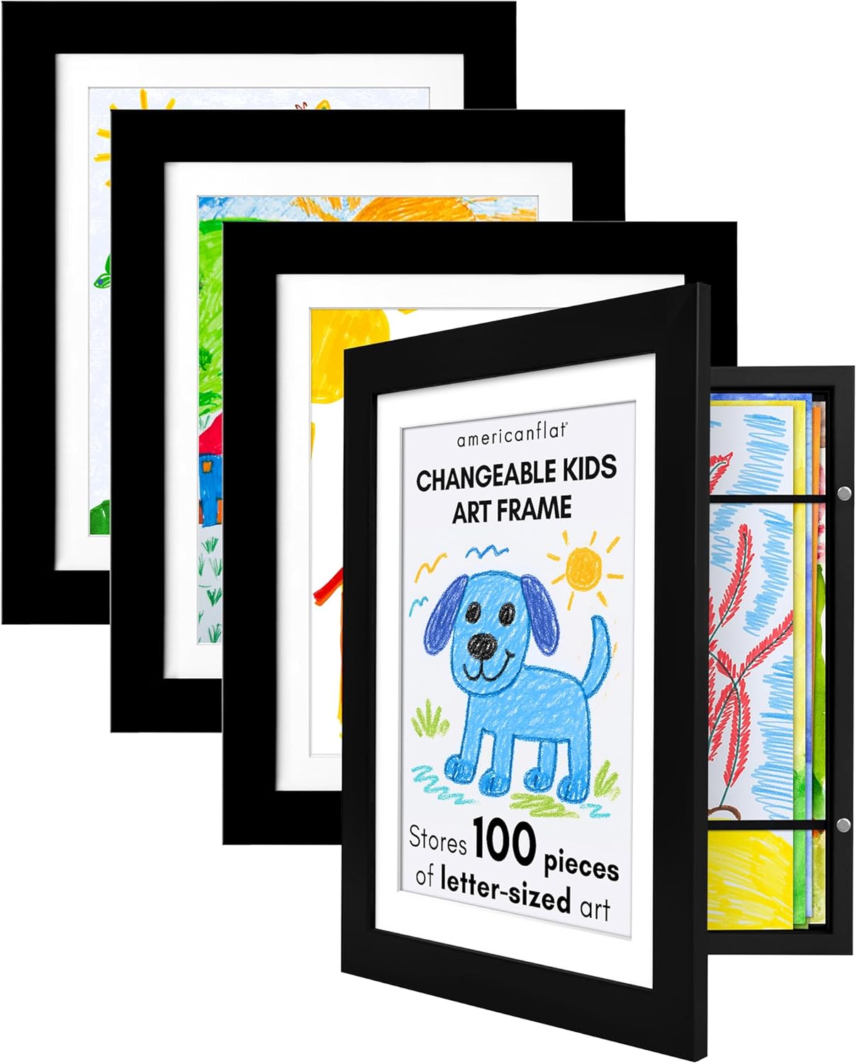 Kids Artwork Frame Changeable for 100 Art Pieces Display