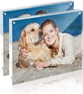 Acrylic Picture Frame 8 x 10 2 Pack - Double-Sided Magnetic Display