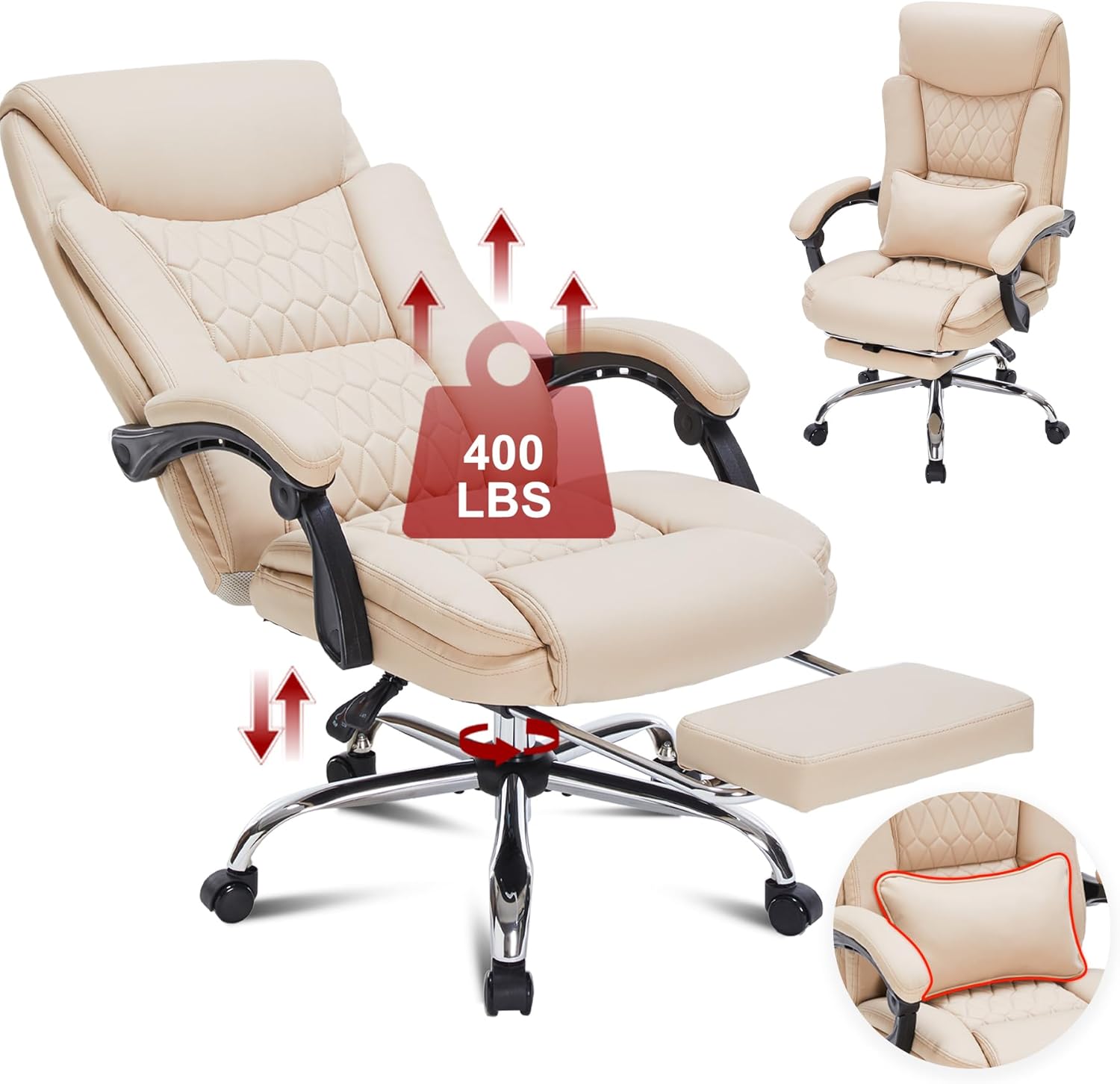 400lbs Reclining Office Chair: Ultimate Comfort for Heavy People!