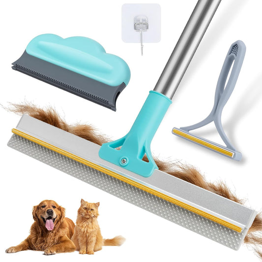 Carpet Rake for Pet Hair Removal Tool with Adjustable Handle