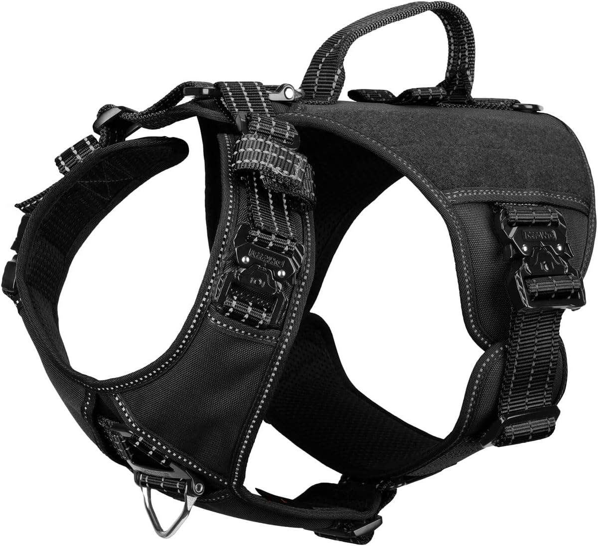 ICEFANG GN8 Tactical Dog Harness for Large Dogs with Metal Buckles