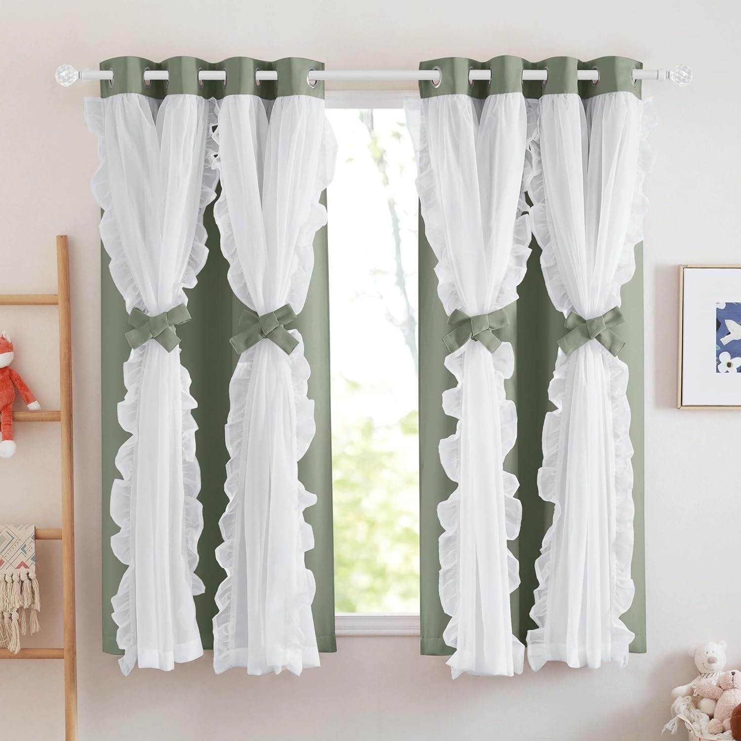 PONY DANCE Blackout Curtains for Living Room Decor Window Treatment