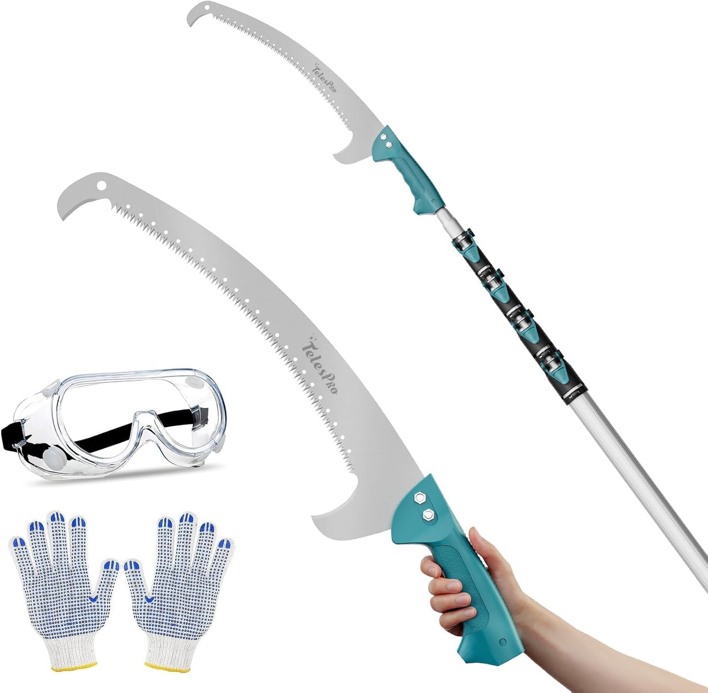 Extendable Tree Trimmer: Manual Pole Saw for Easy Pruning