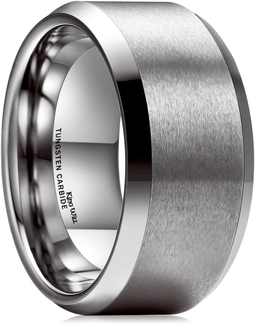 King Will Tungsten Men's Wedding Ring - Matte Finish Comfort Fit