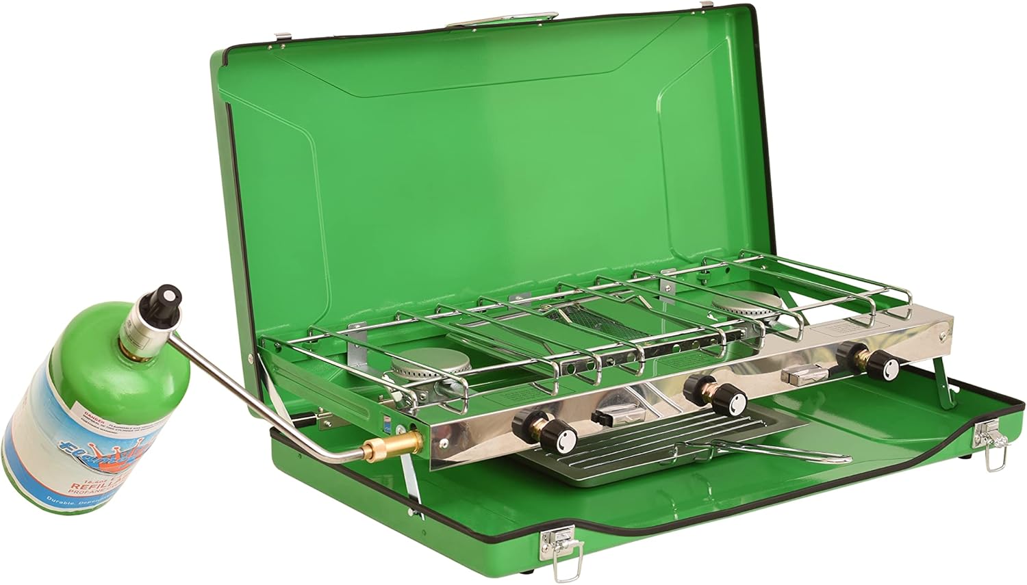 Portable 3-Burner Camping Grill for Outdoor Cooking
