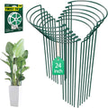 24 in Plant Support Stakes 12 Pack - Half-Round Peony & Tomato Rings