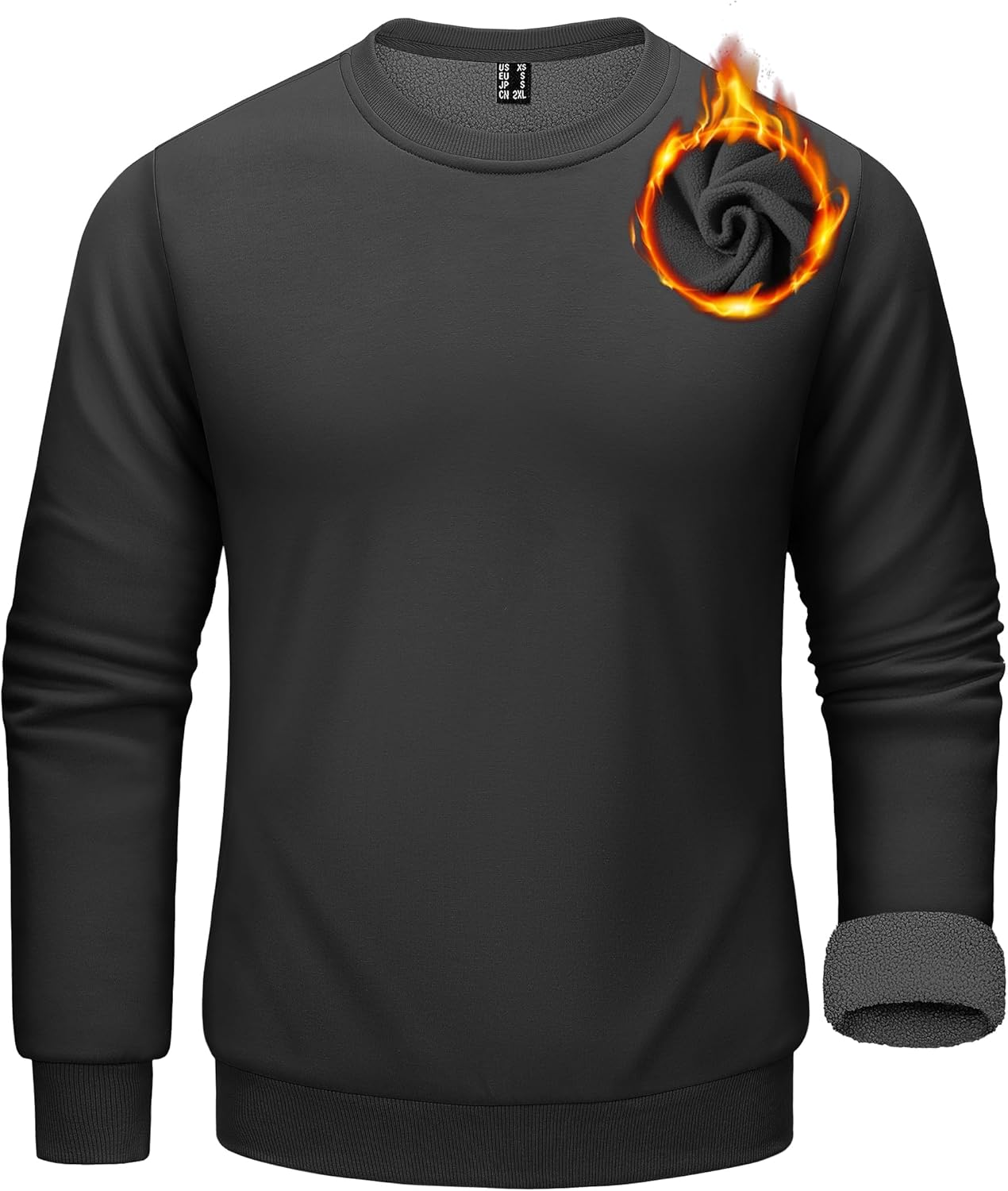 KEFITEVD Warm Fleece-Lined Men's Sweatshirt