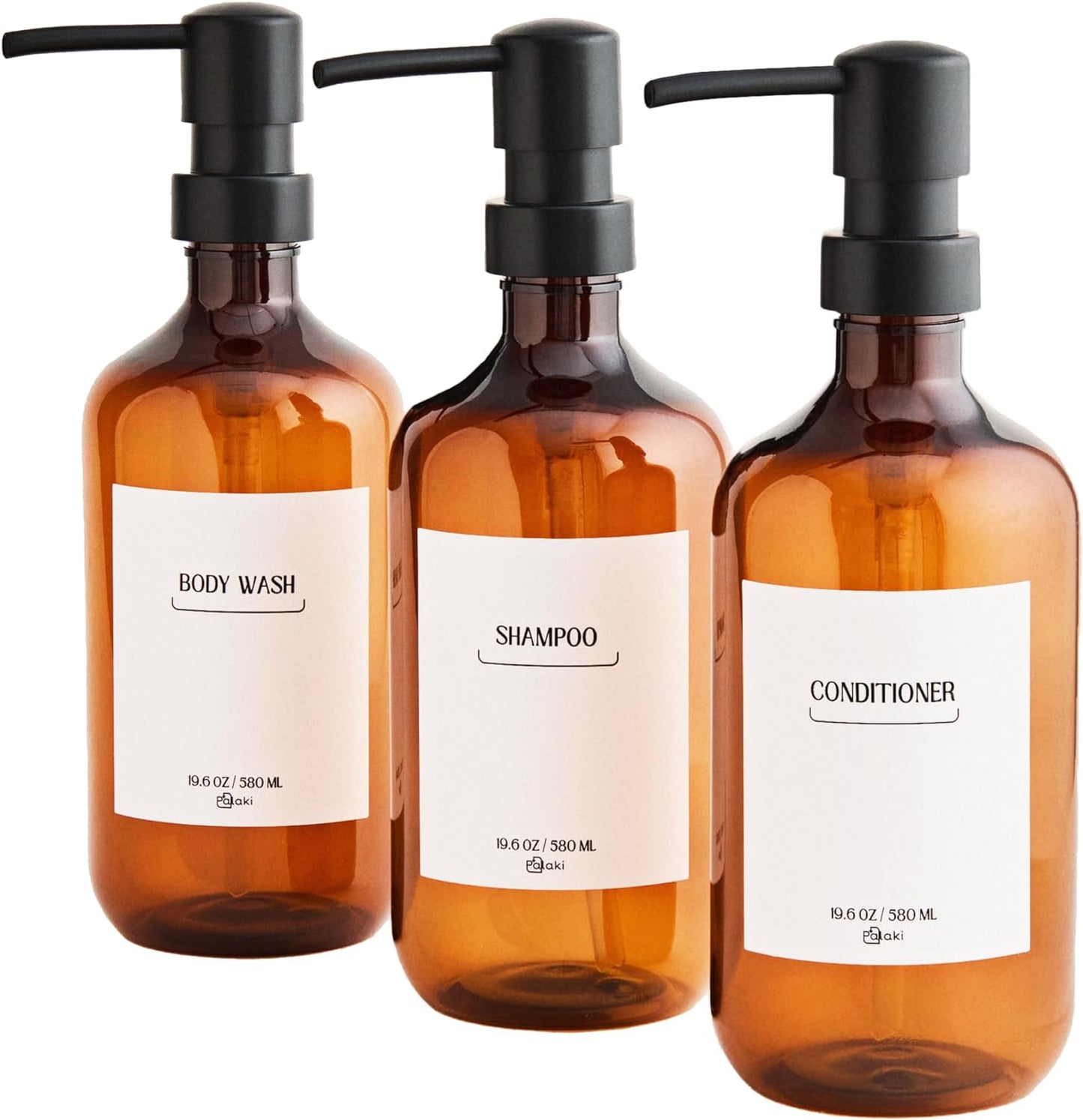 Palaki 3-Pack 19.6 oz Shower Dispenser - Organize Your Shower!