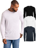 Mens Long Sleeve Shirts - Athletic Fit Crew, Henley & Waffle