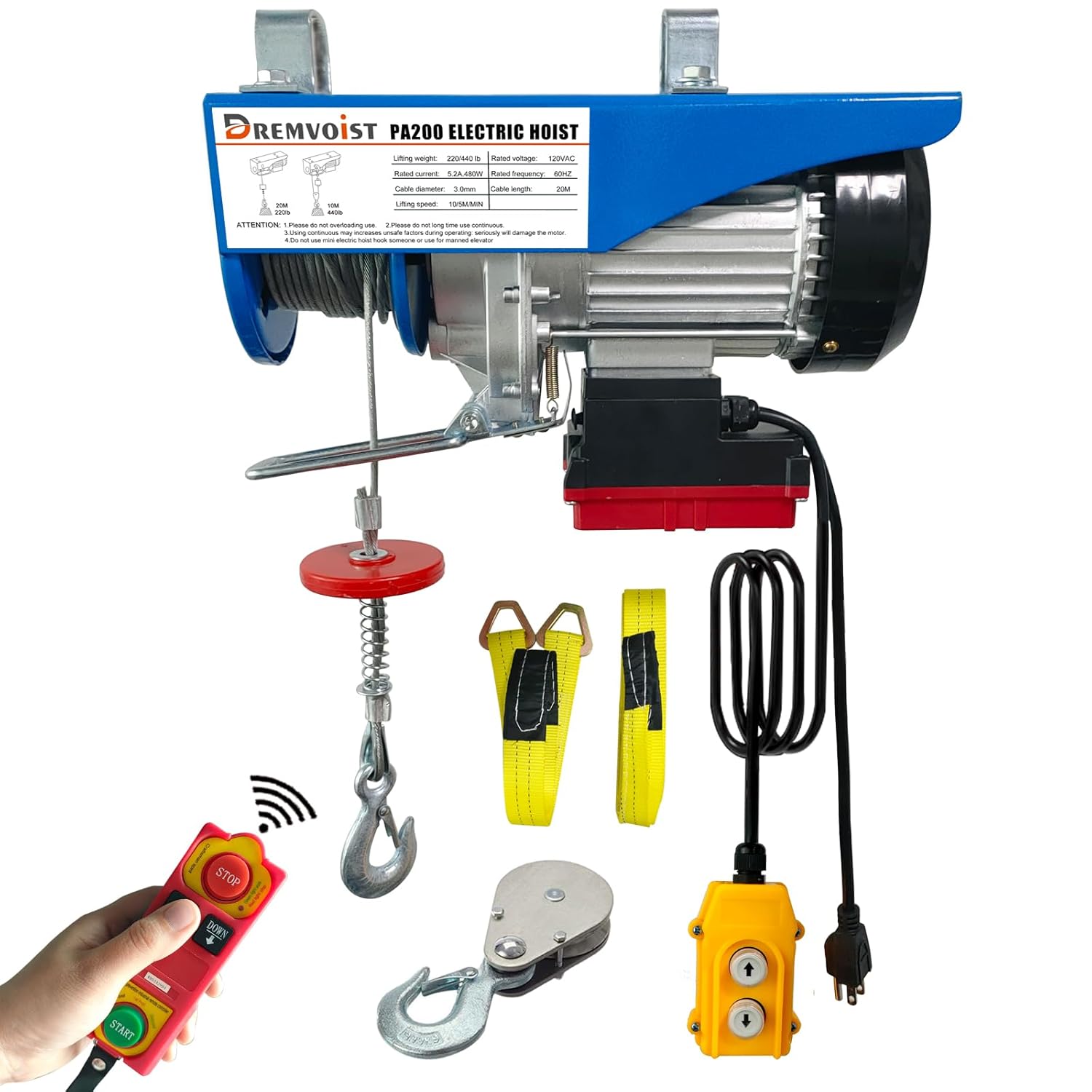 Electric Hoist with Remote Control for Heavy Lifting Tasks