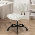 Small Armless Home Office Chair with Low Back Lumbar Support - Space
