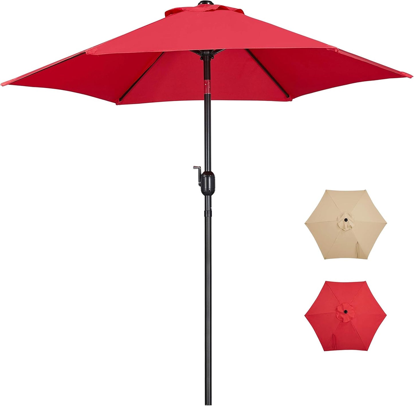 7.5FT Patio Umbrella with Crank & Tilt for Outdoor Spaces