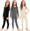 Girls 3-Set Thermal Underwear Pack - Fleece Lined Winter Base Layer