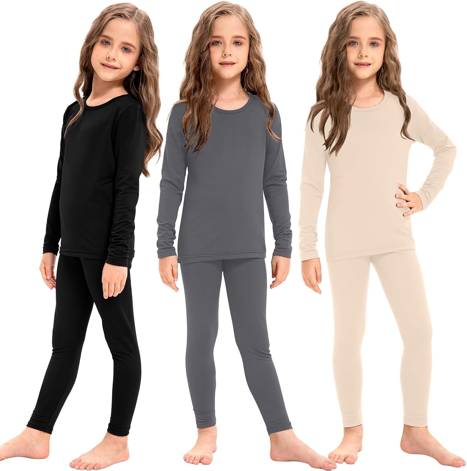 Silkfly Girls Thermal Underwear Set for Winter Comfort and Warmth