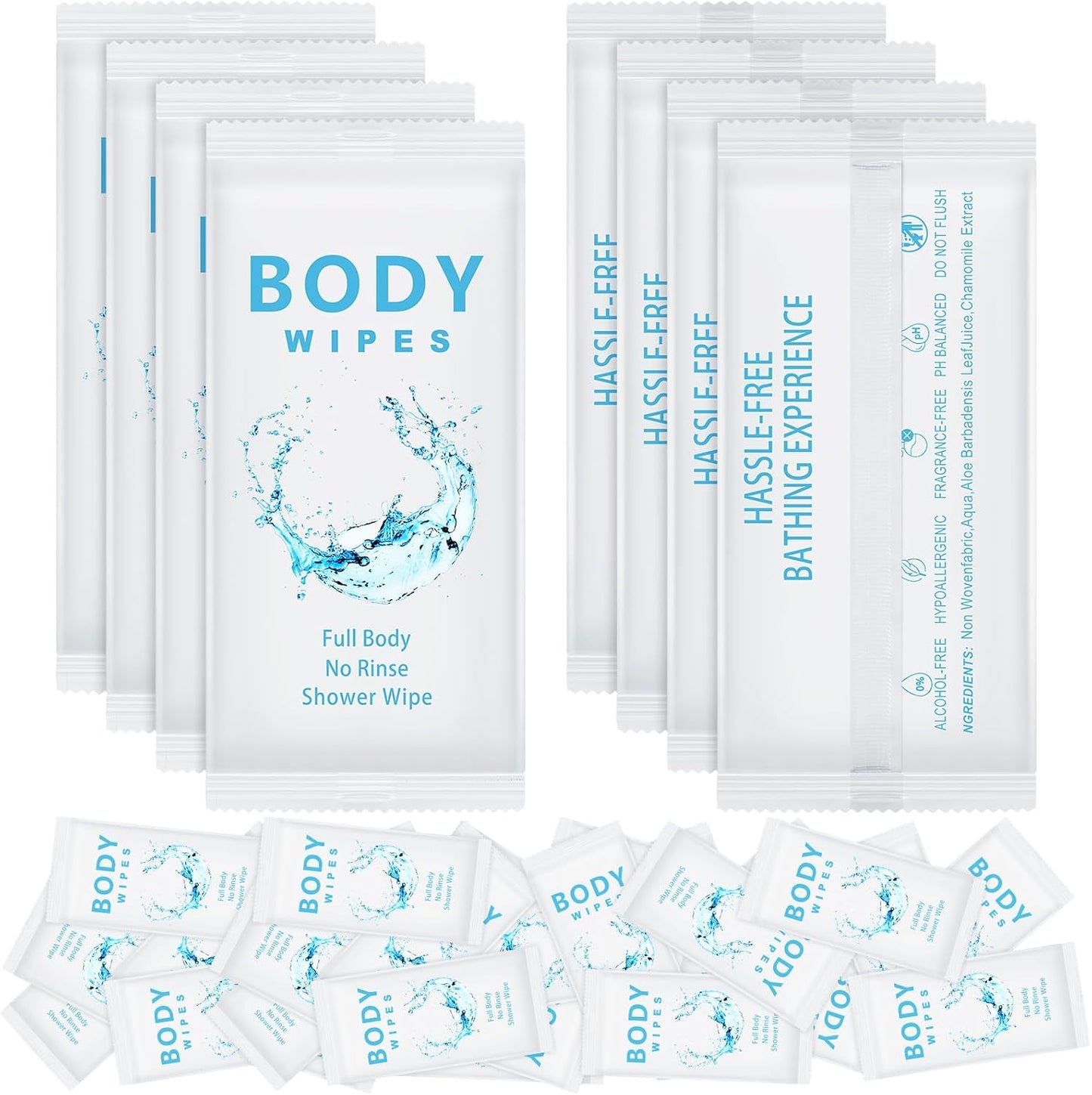 Treela 300 Pcs Bulk Deodorant Large Body Wipes for Hygiene