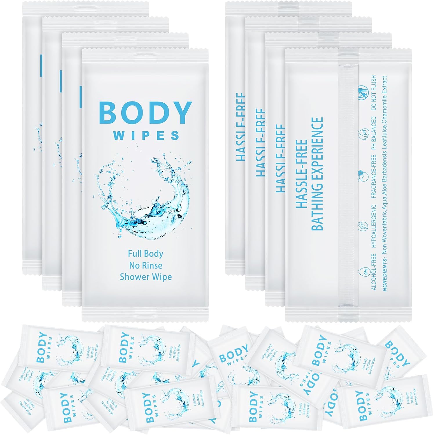 Treela 300 Pcs Bulk Deodorant Large Body Wipes for Hygiene