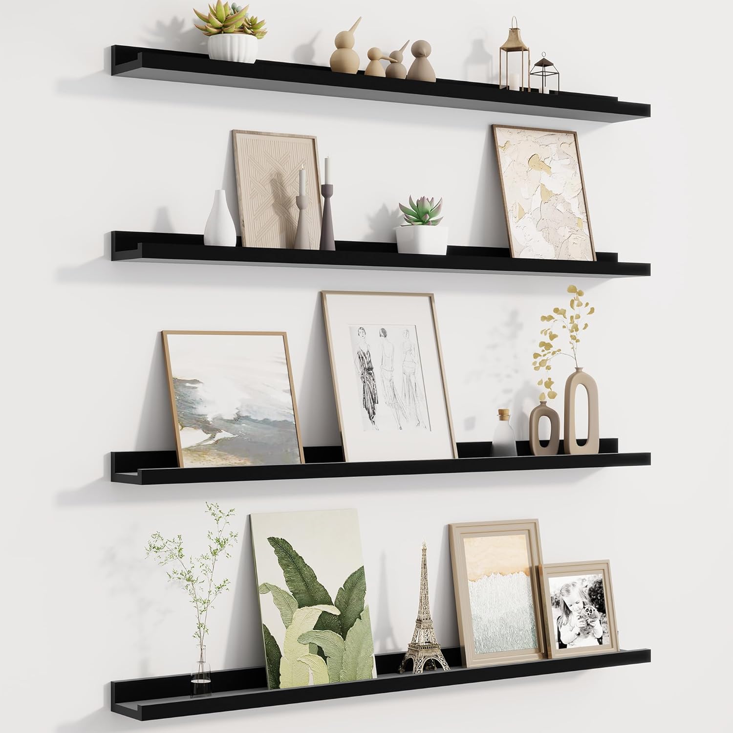 Picture Ledge Shelf for Wall - Floating Shelves Set of 4