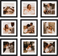 10x10 Picture Frame Set of 9 - Modern Square Collage Frames