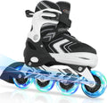 Nattork Adjustable Inline Skates for Kids - Light Up Wheels and 4-Size