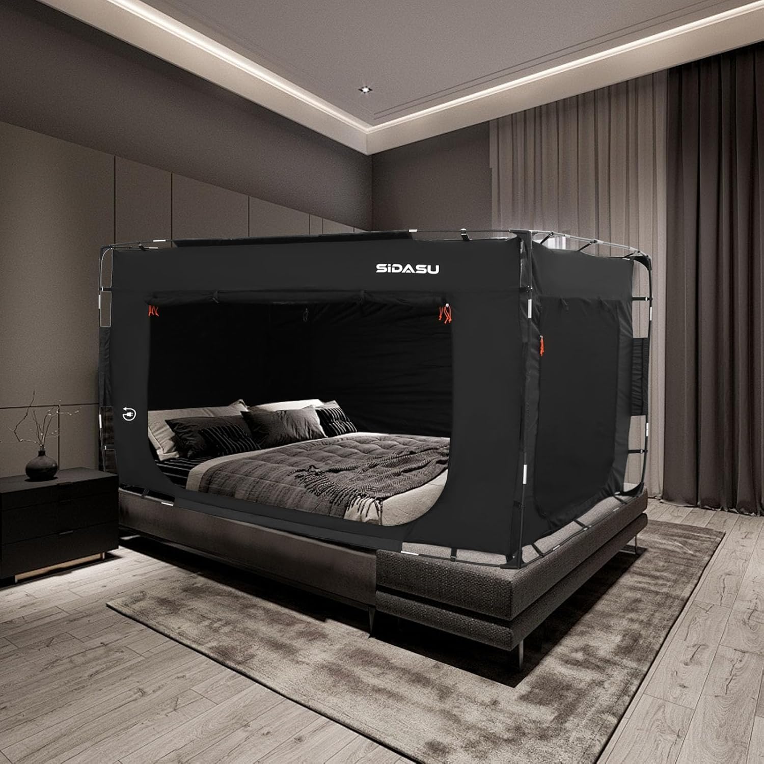 Portable Full Size Bed Tent - Privacy Haven for Better Sleep!