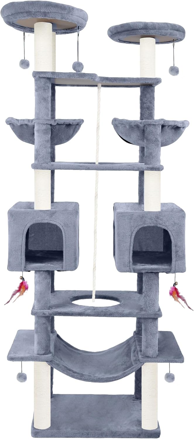 71in Multifunctional Multi-Level Cat Tree Tower for Indoor Cats